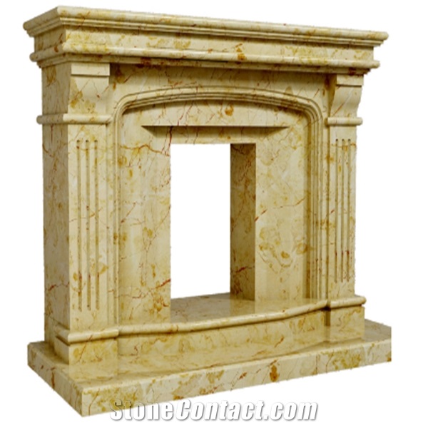 Insert Fireplace, Fireplace Hearth Surround, Emperador Marble Fireplace Mantel
