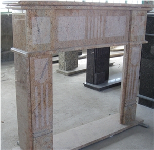 Kashmir Gold Granite Fireplace / Fireplace Hearth Surround