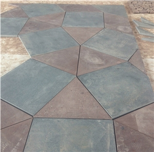 Landscaping Stones Red Porphyry Cobbles, Exterior Paving Stone Floor Covering