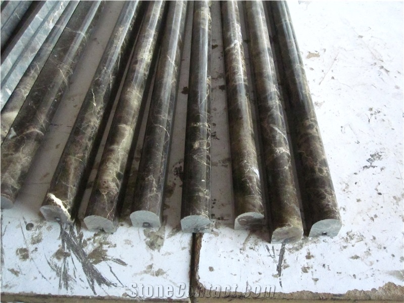 Marble Ogee Mouldings Emperador Dark Stone Trim for Borders, Floor Trims