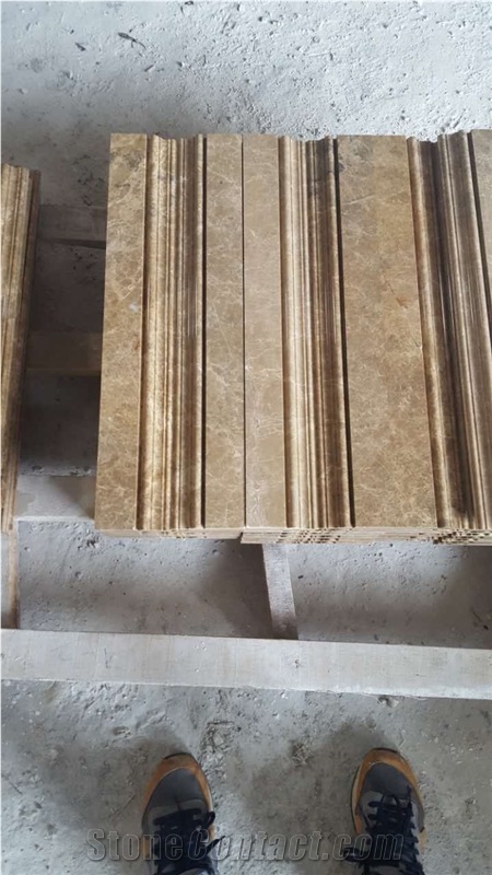 Marble Ogee Mouldings Emperador Dark Stone Trim for Borders, Floor Trims