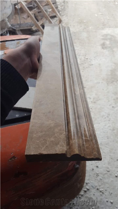 Marble Stone Pencil Liners Dark Emperador Floor Trim for Base Board