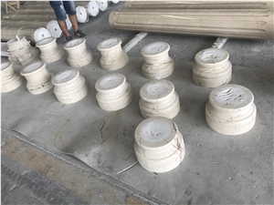 Natural Stone Beige Marble Roman Column/ Pillars