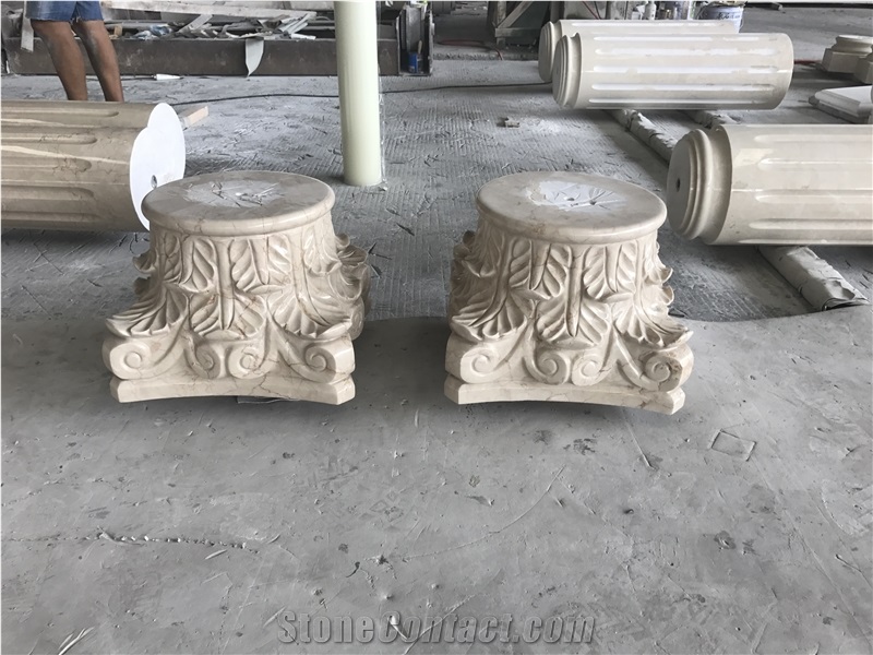 Natural Stone Granite Column Base, Roman Column