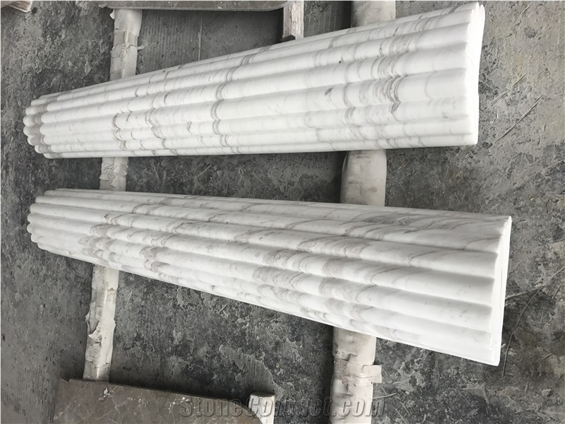 Natural Stone Roman Coloumn/ Sculptured Pillar/ Handmade Stone Column