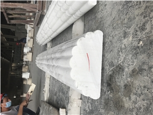 Natural Stone Roman Coloumn/ Sculptured Pillar/ Handmade Stone Column