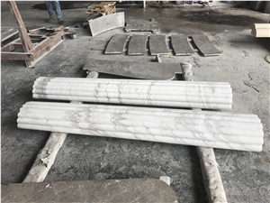 Natural Stone Roman Coloumn/ Sculptured Pillar/ Handmade Stone Column