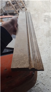 Natural Stone Trim Marble Chair Rails Light Emperador Border Mouldings for Skirtings