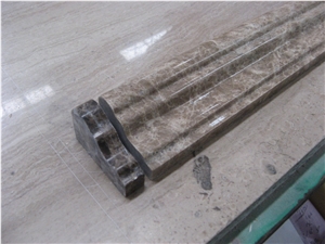 Natural Stone Trim Marble Chair Rails Light Emperador Border Mouldings for Skirtings