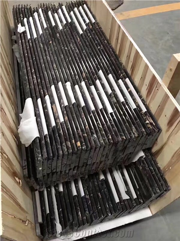 Natural Stone Trim Marble Chair Rails Light Emperador Border Mouldings for Skirtings