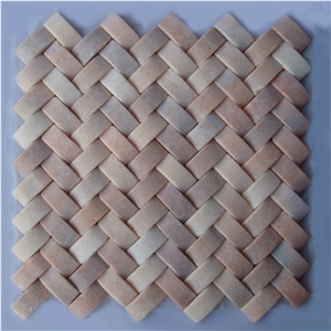 Onxy Mosaic China Basketweave Mosaic Wall Tiles for Bathroom, Onyx Tiles Wall Panel Background Wall