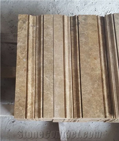 Popular Design Light Emperador Chair Rail Marble Linear, Interior Building Stone Border