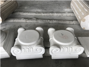 Sculptured Column Base/ Natural Stone Column Top, Roman Column