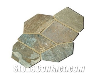Slate Flagstone Pattern, Slate Tiles for Floor Covering, Wall Cladding Use, Natural Split Finish