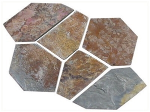 Slate Flagstone Pattern, Slate Tiles for Floor Covering, Wall Cladding Use, Natural Split Finish