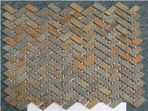 Slate Flagstone Pattern, Slate Tiles for Floor Covering, Wall Cladding Use, Natural Split Finish
