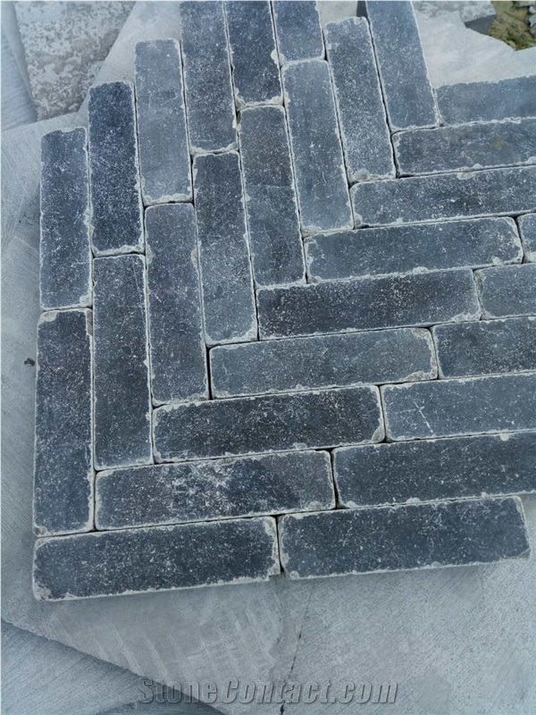 Tumbled Driveway Paving Stone Blue Limestone Pavers for Flooring Covering