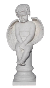 Western Style Figure Sculpture, Carved Landscape Human Statue