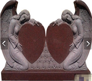 Western Style Granite Gravestone / Heart Shaped Natural Stone Monument Western Style Granite Gravestone / Heart Shaped Natural Stone Monument