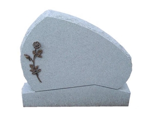 Western Style Heart Shape Tombstone, Singe Cross Tombstone, Angel Monument
