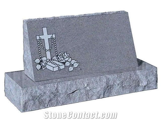 Western Style Heart Shape Tombstone, Singe Cross Tombstone, Angel Monument