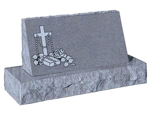 Western Style Heart Shape Tombstone, Singe Cross Tombstone, Angel Monument