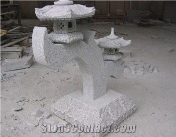 White Granite Lantern, Landscaping Product, Garden Series Product