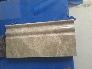 Whosale Light Emperador Marble Linear Stone Border, Interior Building Stone Border