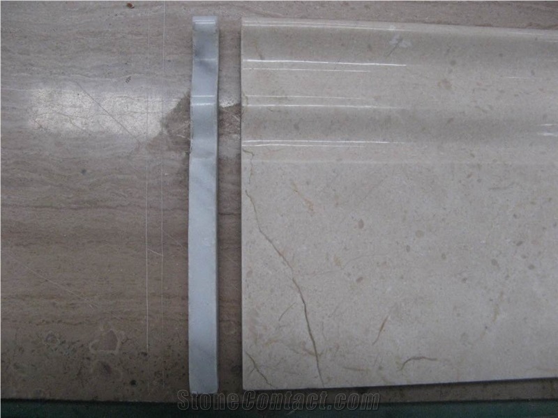 Whosale Light Emperador Marble Linear Stone Border, Interior Building Stone Border