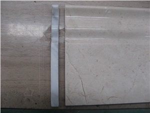 Whosale Light Emperador Marble Linear Stone Border, Interior Building Stone Border