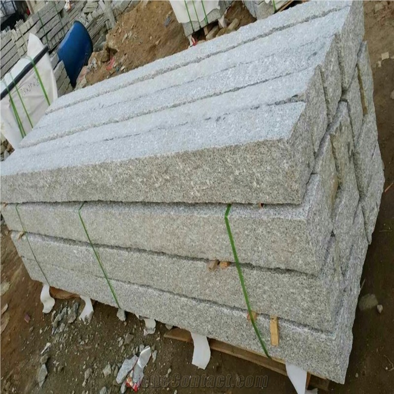 Bianco Crystal Granite G603 Granite,Road Stone,Kerbstone for Landscape,Palisade,Chinese Cheap Light Grey Curbstone,Pineappled,Natural Split,Pillars