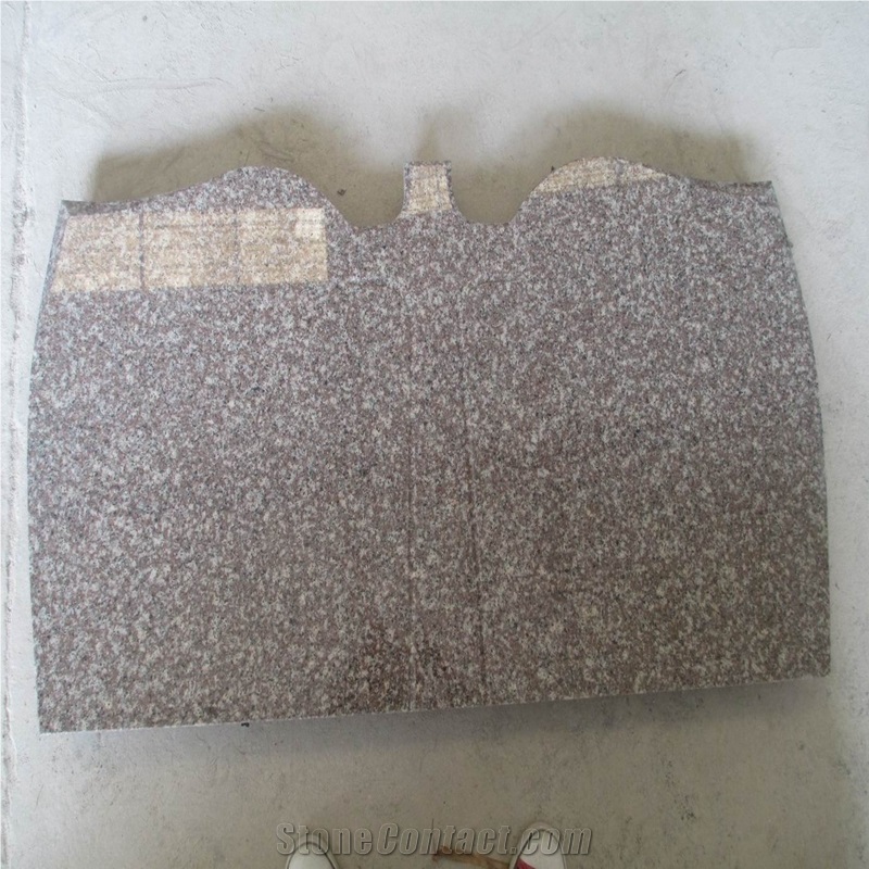 China Granite G664 Cross Shape Headstone,Misty Brown Tombstone