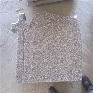 China Granite G664 Cross Shape Headstone,Misty Brown Tombstone
