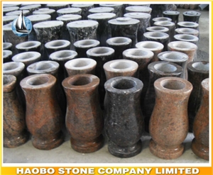Cheap Customize Granite Memorial Vases for Graves,China Quarry Natural Tombstone Vases for Cemetery,Flower Vases for Headstones,Monument Flower Pot