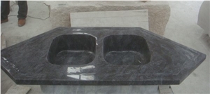 China Quarry Direct Cheap Pink Granite G664 Misty Mauve Bathroom Vanity Tops with Double Basins, Sinks Cut Out One Piece Tops