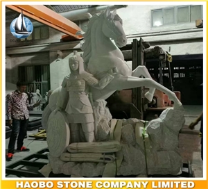 China Quarry Natural Stone Life Size Custmoized Marble Horse Sculpture Large Animal Statue Molds for Sale Outdoor and Modern Decoration Wholesale