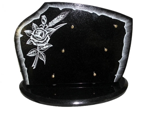 Engraved Line Carving Plaque, French Style Black Panels, Absolute Black Granite Monument & Tombstone from China Factory