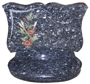 Engraved Line Carving Plaque, French Style Black Panels, Absolute Black Granite Monument & Tombstone from China Factory