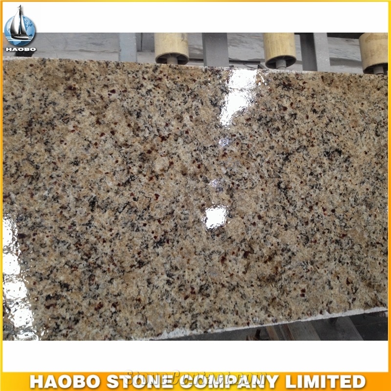 Good Service Customized Cut to Size China Quarry Natural Stone High Polished Factory Price New Venetian Gold Granite Slab for Kitchen and Bathroom