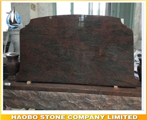 High Quality China Simple Style Twilight Red Granite Memorial Vases for Graves,Custom Unique Cemetery Headstones,Monument Slabs,Cheap Tombstone Price