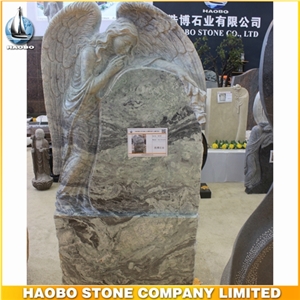 High Quality Factory Price Good Service China Quarry Green Forest Granite Carved Weeping Angel Monument Designs with Certification Iso9001 for Sale High Quality Factory Price Good Service China Quarry Green Forest Granite Carved Weeping Angel Monument Designs with Certification Iso9001 for Sale