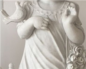 High Quality Haobo China Natural Stone Direct Hot Sale ,Wholesale Cheap Price,Outdoor Decoration Sculpture, Life-Size Marble Merry Baby Angels Models