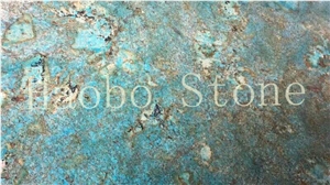 Natural Stone China Quarry Custom Cut to Size Top Quality Fantasy Blue Quartzite Slabs for Interior Decoration ,Dinning Table Set,Floor Tiles ,Price