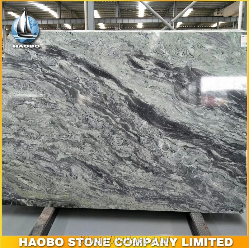 Own Factory Polished Tiles Haobo Green Granite Slabs Multicolor Green Polished Slabs Wholesale Flooring Tiles High Quality Slab