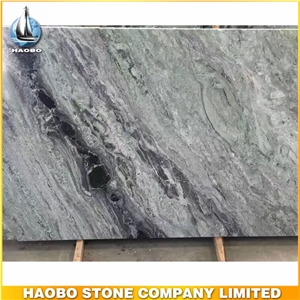 Own Factory Polished Tiles Haobo Green Granite Slabs Multicolor Green Polished Slabs Wholesale Flooring Tiles High Quality Slab
