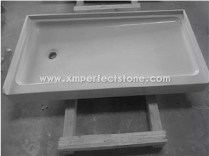 Bathroom Shower Pan/White Cultured Marble Shower Pan/Shower Trays