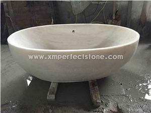 Bianco Statuario White Marble for Luxury Bath Tub,White Oval Natural Stone Bathtub