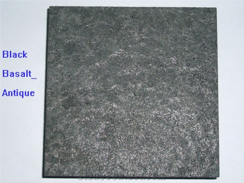 China Black Basalt Polished/Honed/Flamed Slab/Tiles for Wall Floor