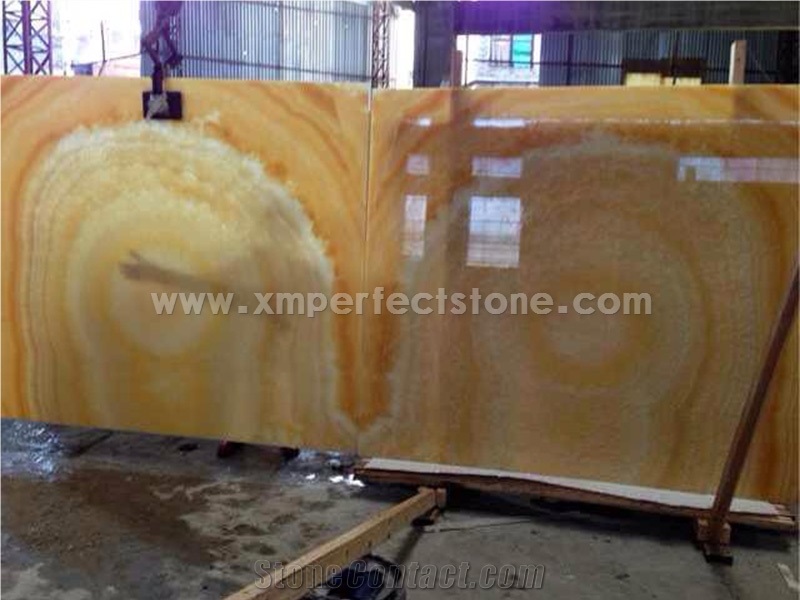 Honey Yellow Onyx Slabs & Tiles, Onyx Wall Covering, Onyx Floor Covering