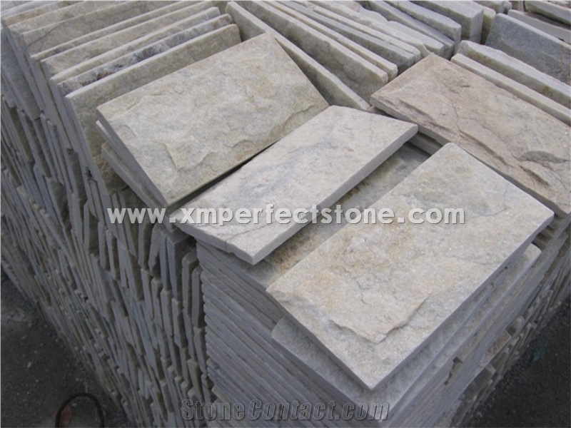 Rusty/Yellow Color Mushroom Slate,400*250mm Customized Size Natural Mushroom Stone